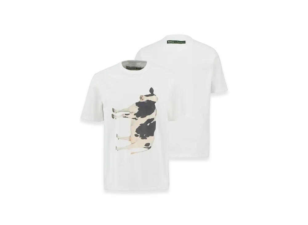 Barbour x Paul Smith Cow Print T-Shirt "White"