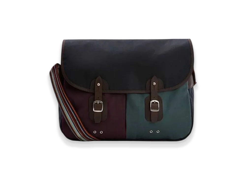 Barbour x Paul Smith Wax Crossbody Bag "Navy"
