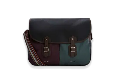 Barbour x Paul Smith Wax Crossbody Bag "Navy"