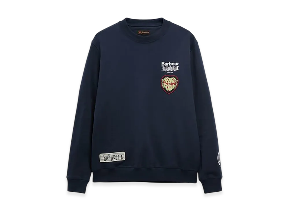 Barbour x BARACUTA Northern Crew Neck Sweatshirt "Black"