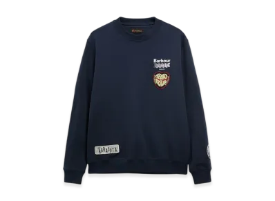 Barbour x BARACUTA Northern Crew Neck Sweatshirt "Black"
