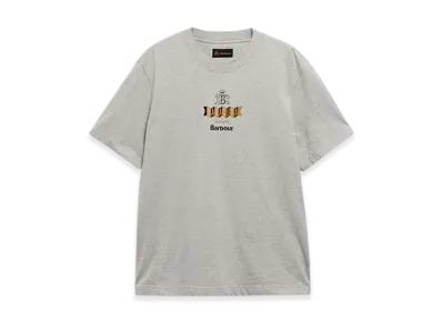Barbour x BARACUTA Vinyl Logo T-shirt (Oversized Fit) "Grey"