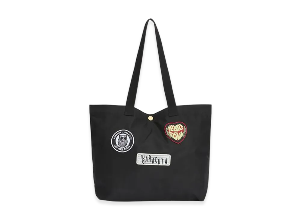 Barbour x BARACUTA Wax Tote Bag "Black"