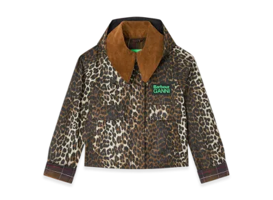 Barbour x GANNI Short Wax Jacket "Leopard"