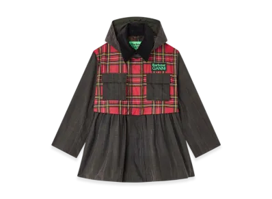 Barbour x GANNI Peplum Wax Jacket "Dark Green"