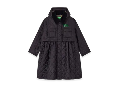 Barbour x GANNI Quilted Long Coat "Black"