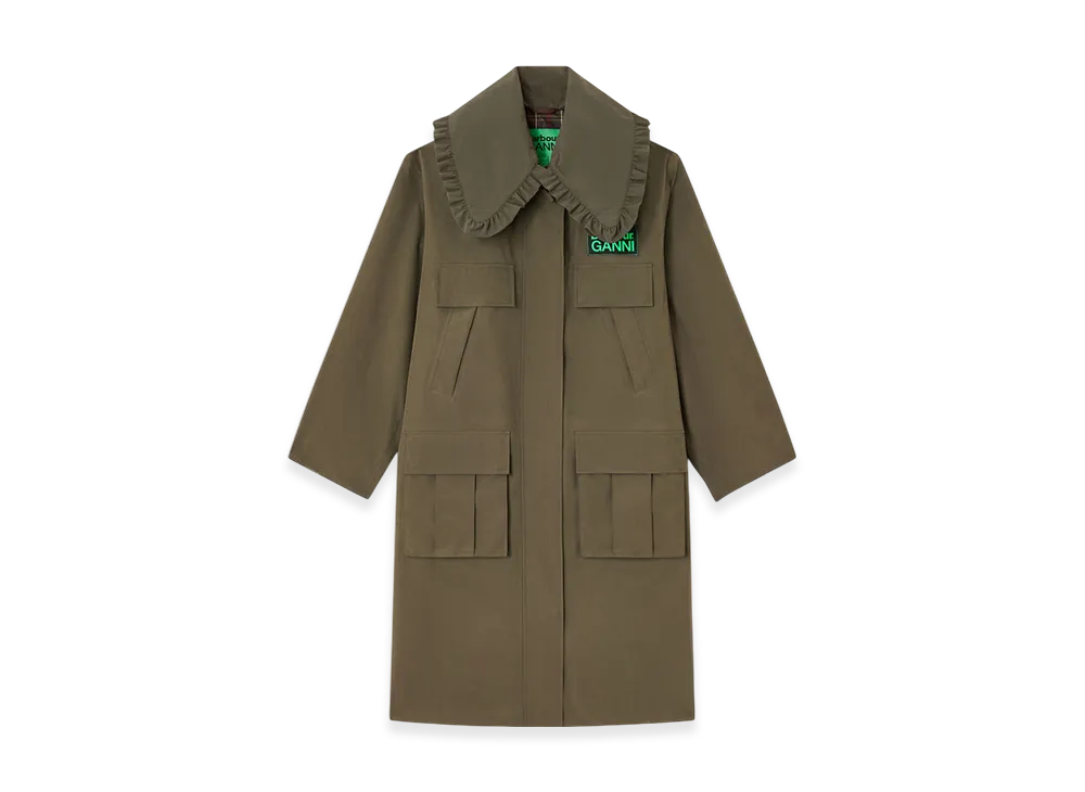 Barbour x GANNI Long Coat "Kalamata"