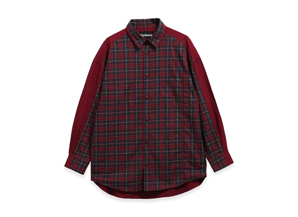 Barbour x Feng Chen Wang Split Pocket Long-Sleeved Tartan Shirt "Cardinal Tartan"
