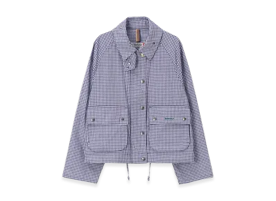 Barbour x Paul Smith Women's Gingham Spey Cotton Jacket "Navy"
