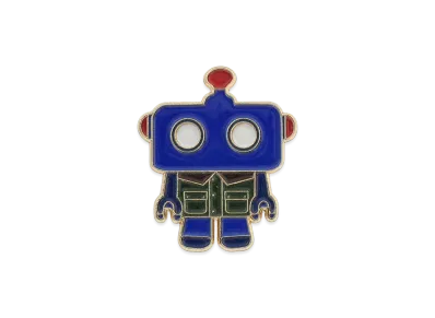 Barbour x Paul Smith Robot Pin Badge "Blue"