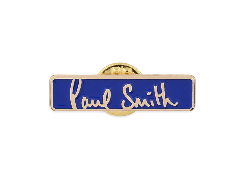 Barbour x Paul Smith Signature Logo Pin Badge "Blue"