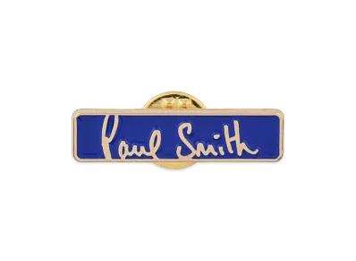 Barbour x Paul Smith Signature Logo Pin Badge "Blue"