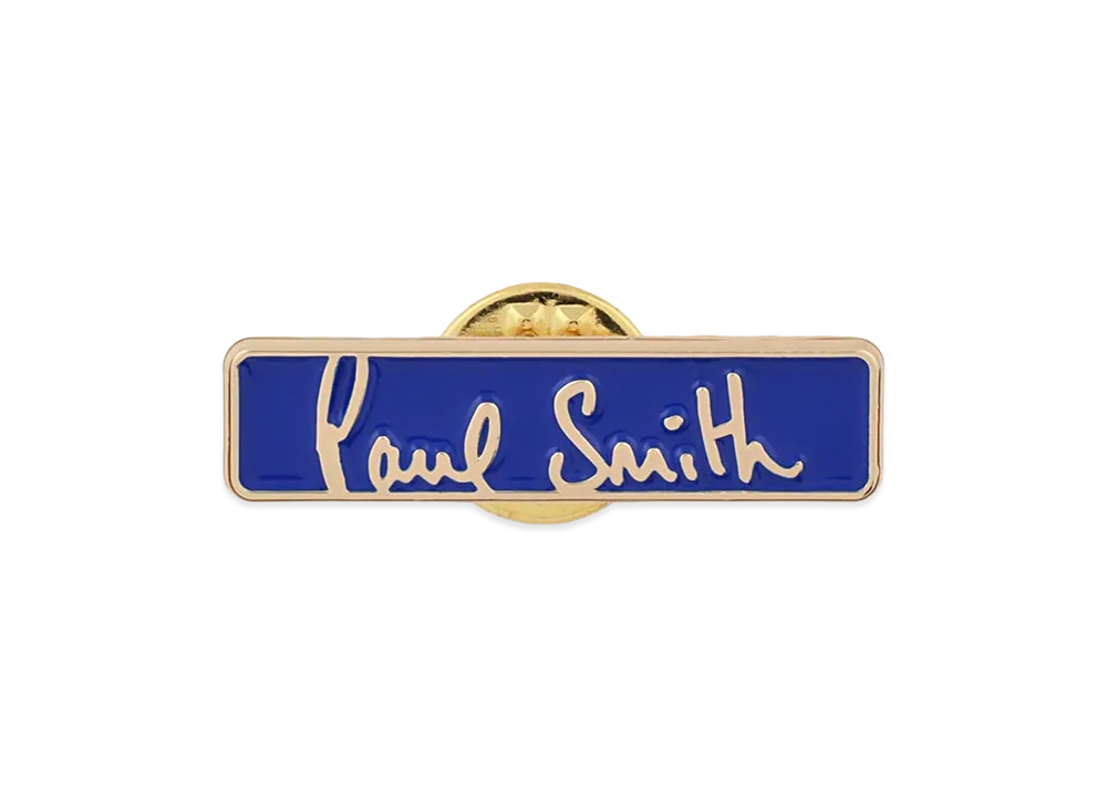 Barbour x Paul Smith Signature Logo Pin Badge "Blue"