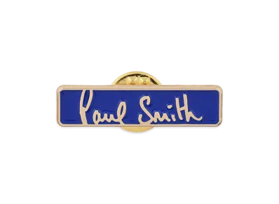 Barbour x Paul Smith Signature Logo Pin Badge "Blue"