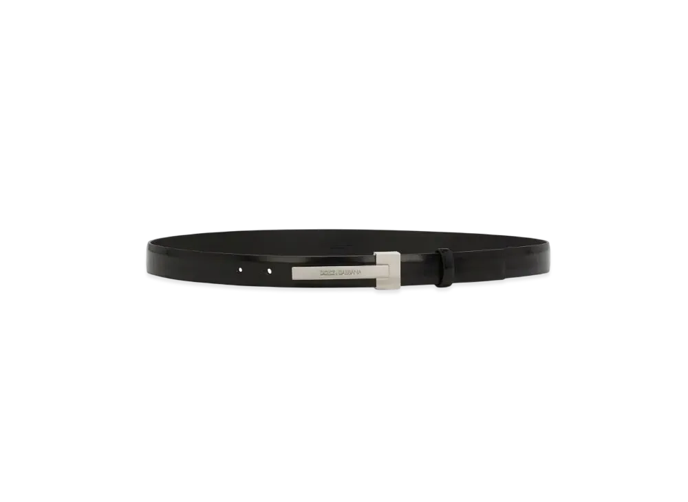 DOLCE&GABBANA Brushed Calfskin Belt "Black"