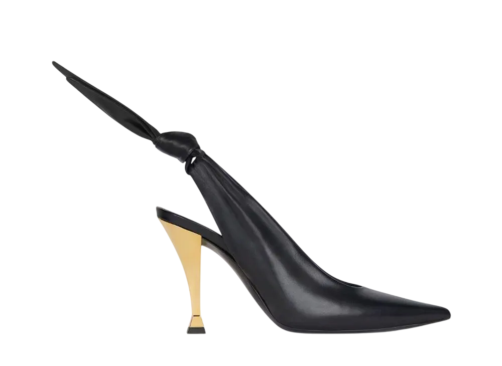 GIVENCHY Women's Beauw Slingbacks In Nappa Leather "Black Golden"
