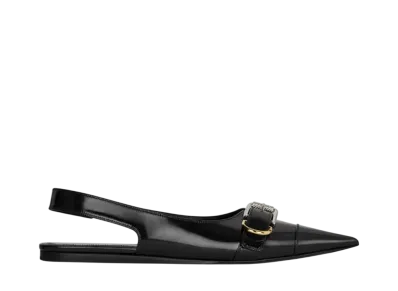 GIVENCHY Women's Voyou Flat Slingbacks In Leather "Black"