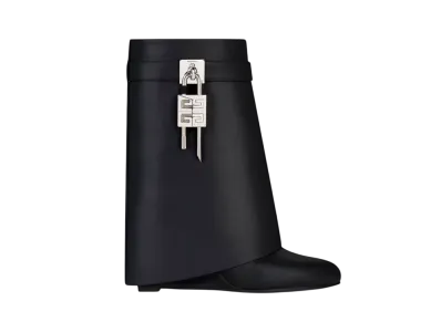 GIVENCHY Women's Shark Lock Ankle Boots In Leather "Black"