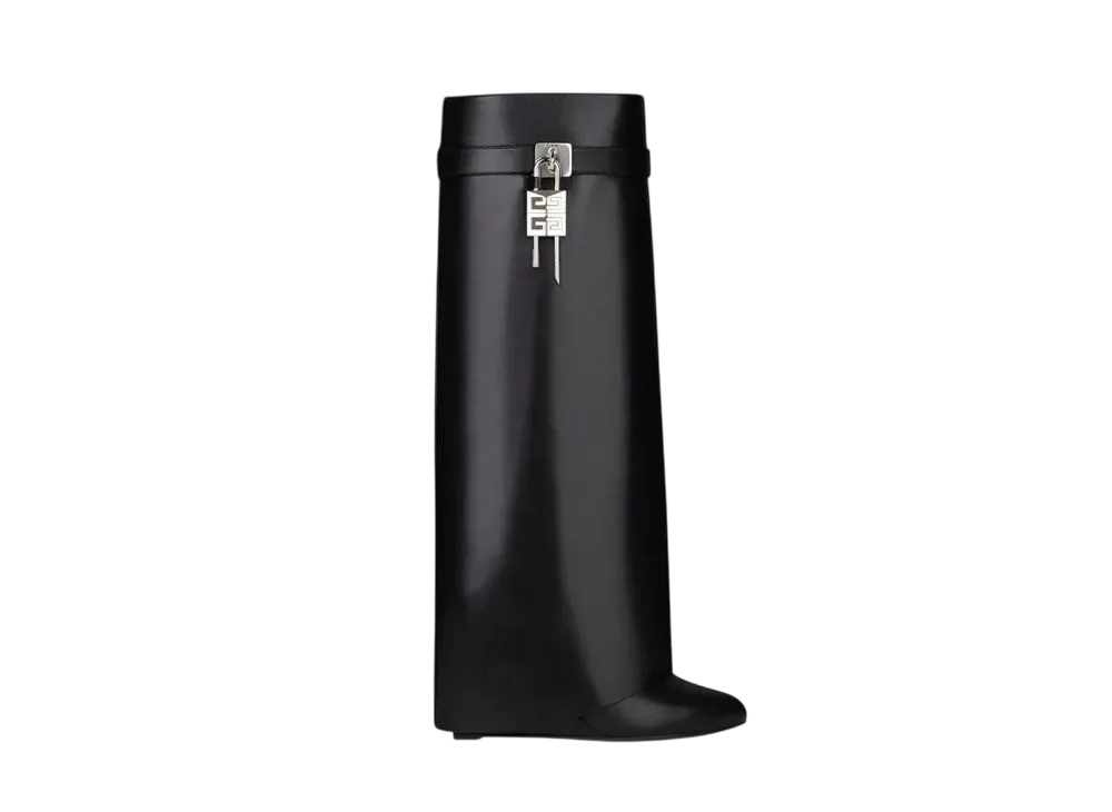 GIVENCHY Women's Shark Lock Boots In Leather "Black"