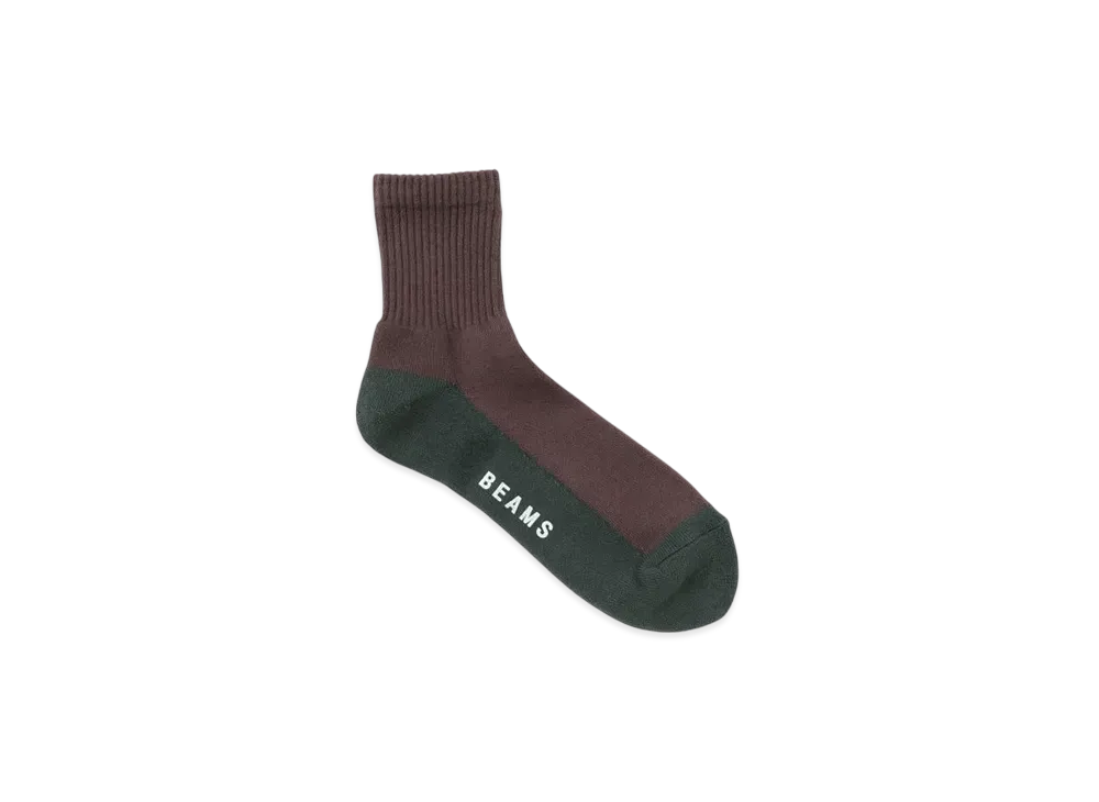 BEAMS Switch Bottom Socks "BrownGreen"