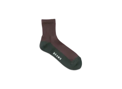 BEAMS Switch Bottom Socks "BrownGreen"