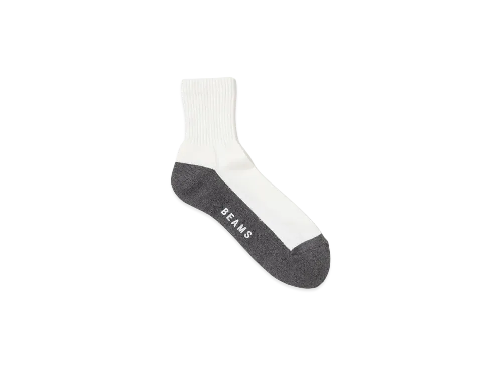 BEAMS Switch Bottom Socks "WhiteGray"