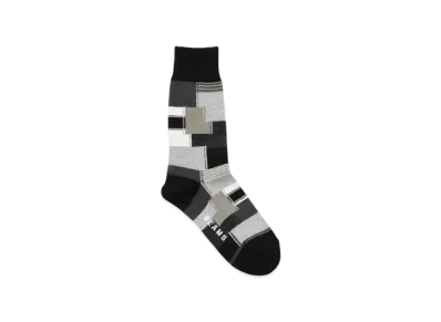 BEAMS Patchwork Socks "Black"