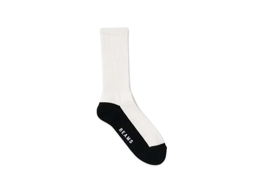 BEAMS Switch Bottom Socks "White"