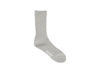 BEAMS Pile Tapered Crew Socks "Gray"