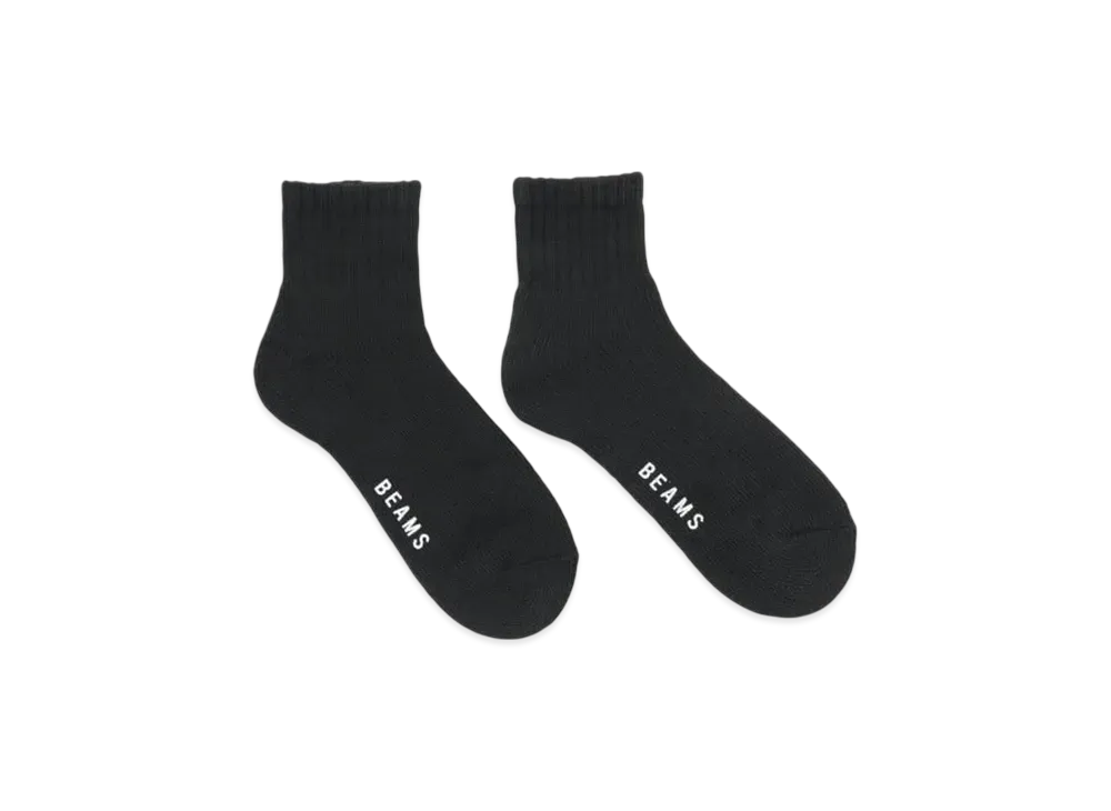 BEAMS 2 Pack Pile Socks "Black"