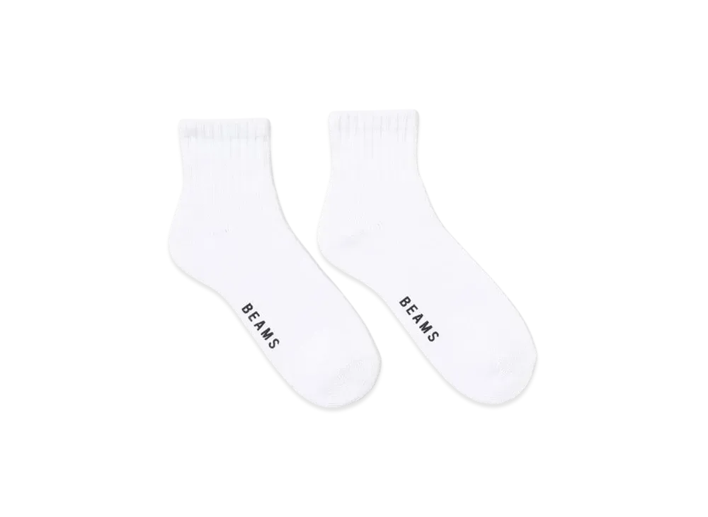 BEAMS 2 Pack Pile Socks "White"