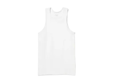 BEAMS Ribbed Tank Top "White"