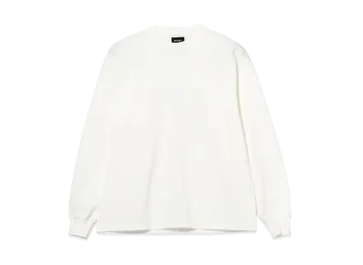 BEAMS Cotton Jersey Long Sleeve Tee "White"
