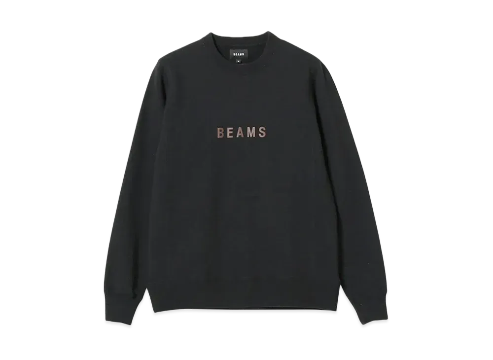 BEAMS Crew Neck Sweatshirt "Black"
