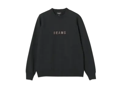 BEAMS Crew Neck Sweatshirt "Black"
