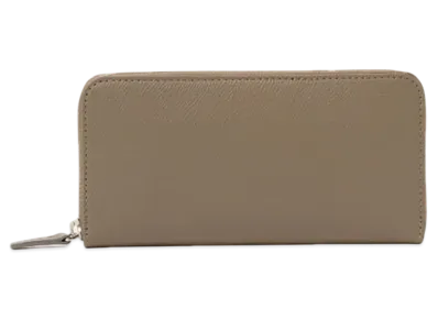 BEAMS Embossed Leather Long Wallet "Graige"