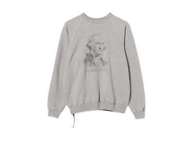 BEAMS Money Men Print Crew Neck Sweats "Gray"