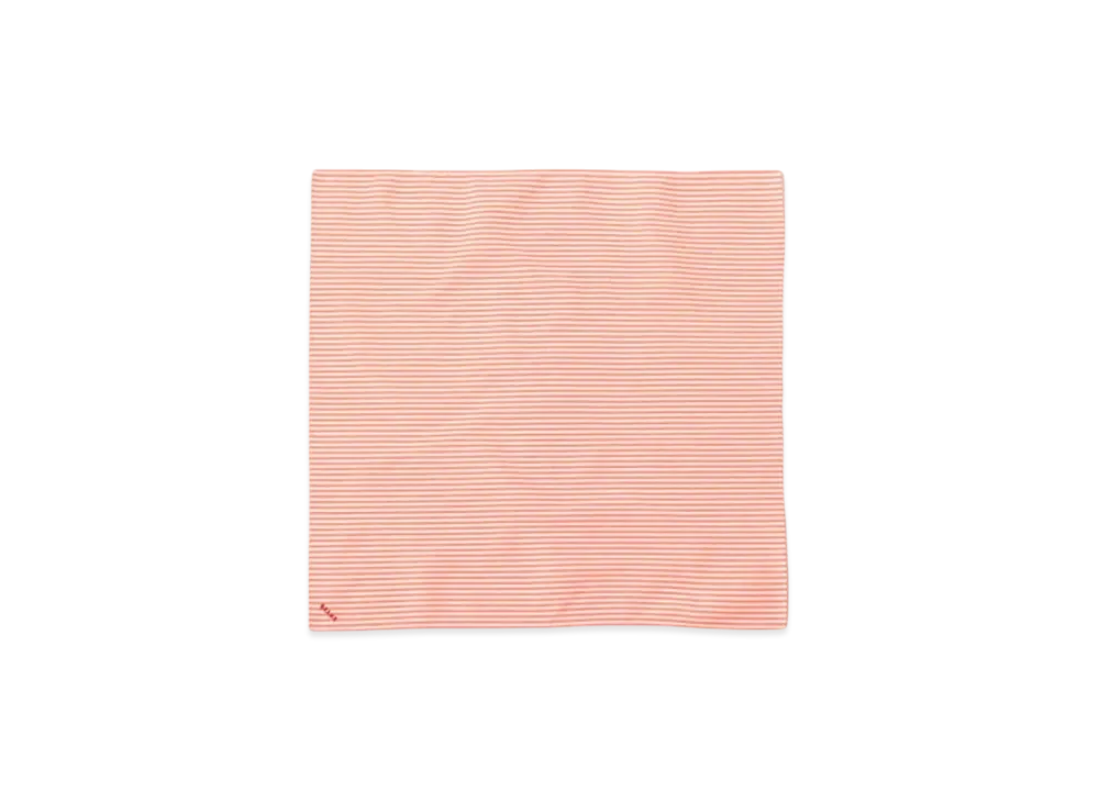 BEAMS Tetoron Cotton Striped Handkerchief "Orange"