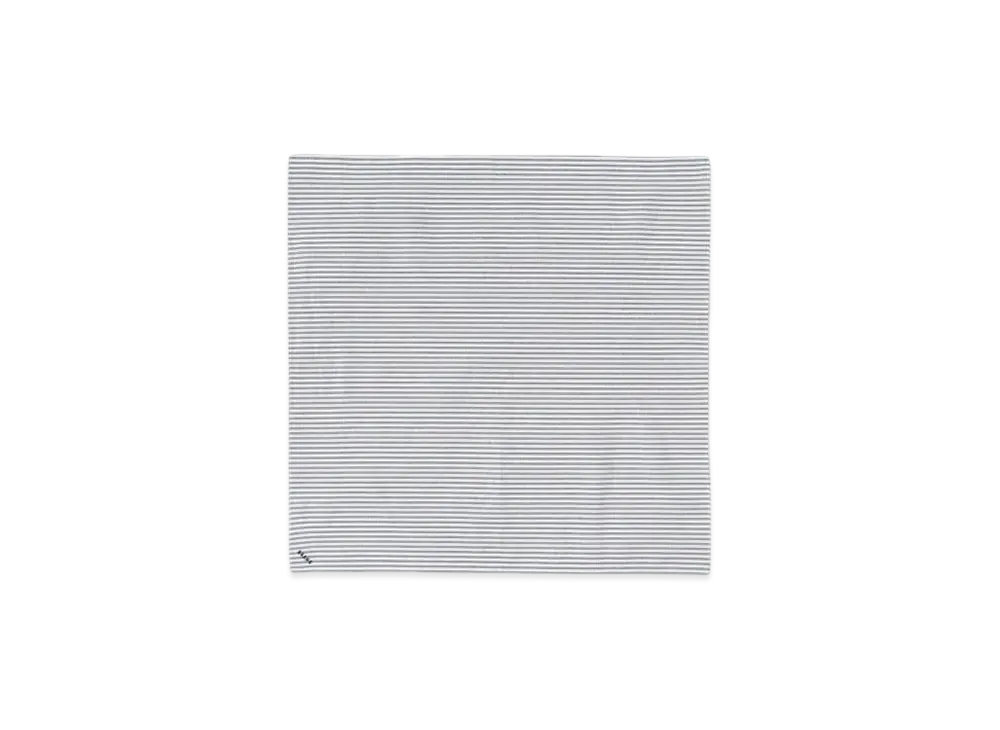 BEAMS Tetoron Cotton Striped Handkerchief "Navy"
