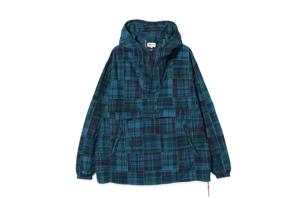 BEAMS Patchwork Anorak "Blue"