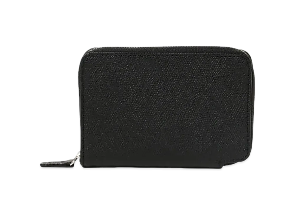 BEAMS Embossed Leather Zip Wallet "Black"