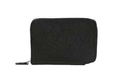 BEAMS Embossed Leather Zip Wallet "Black"