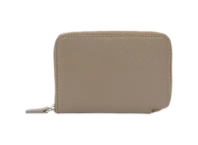 BEAMS Embossed Leather Zip Wallet "Graige"