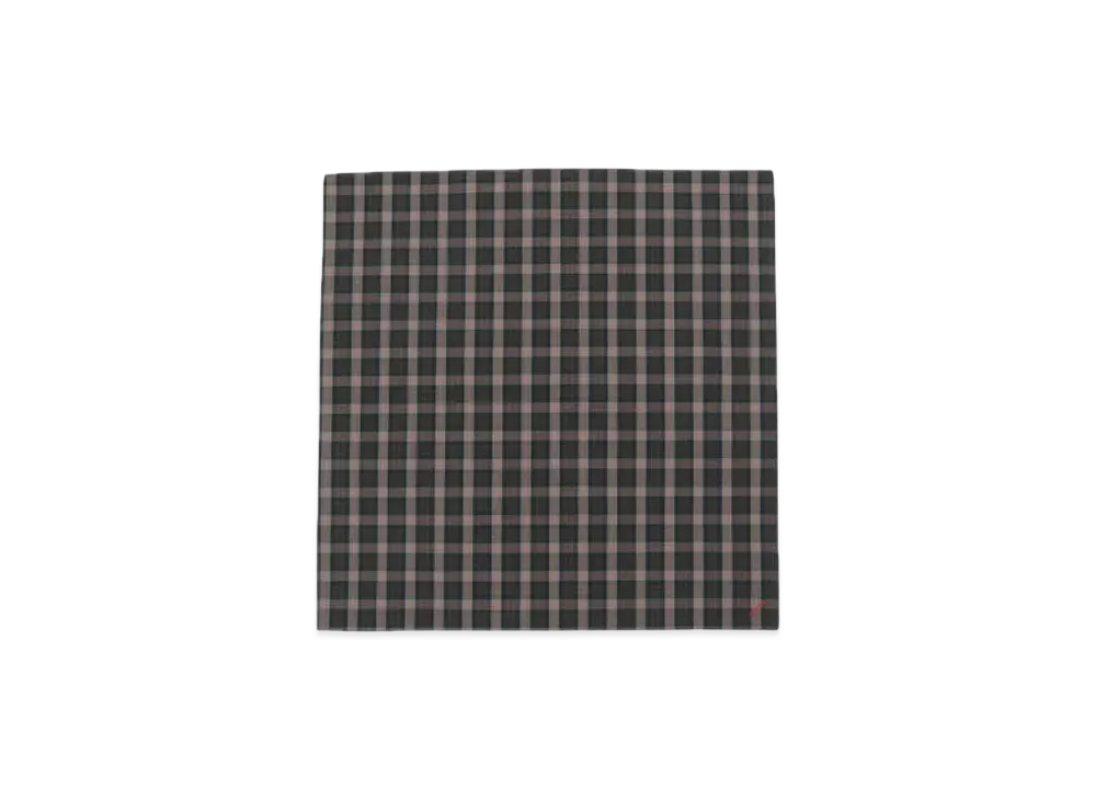 BEAMS Tartan Check Handkerchief "Black"