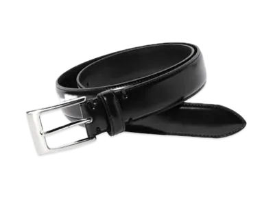 BEAMS Soft Glass Leather Belt "Black"
