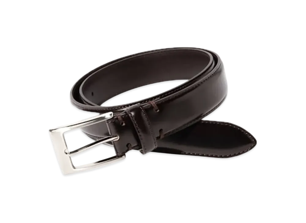 BEAMS Soft Glass Leather Belt "Choco"