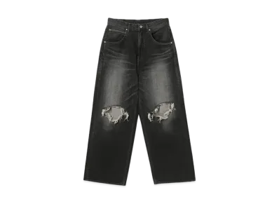 BEAMS FUTURE ARCHIVE Buggy Crush Denim Pants "FeadBlack"