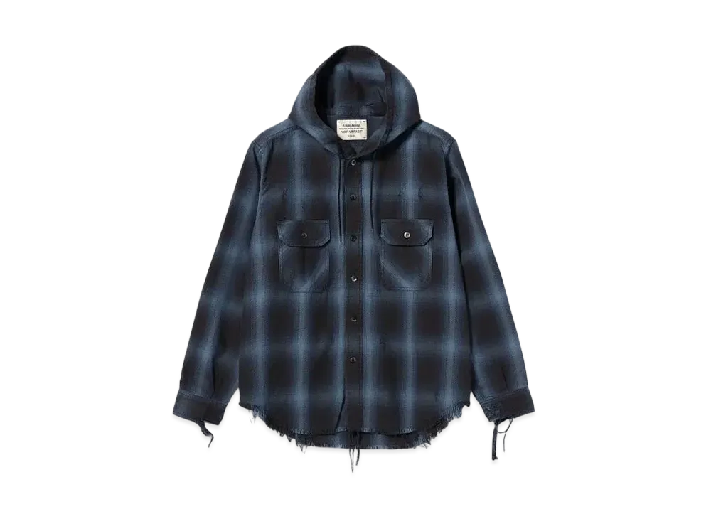 BEAMS FUTURE ARCHIVE Damage Nel Hoody "Blue"
