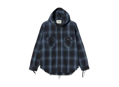 BEAMS FUTURE ARCHIVE Damage Nel Hoody "Blue"