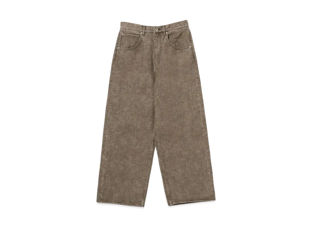 BEAMS FUTURE ARCHIVE Buggy Slab Denim Pants "Brown"